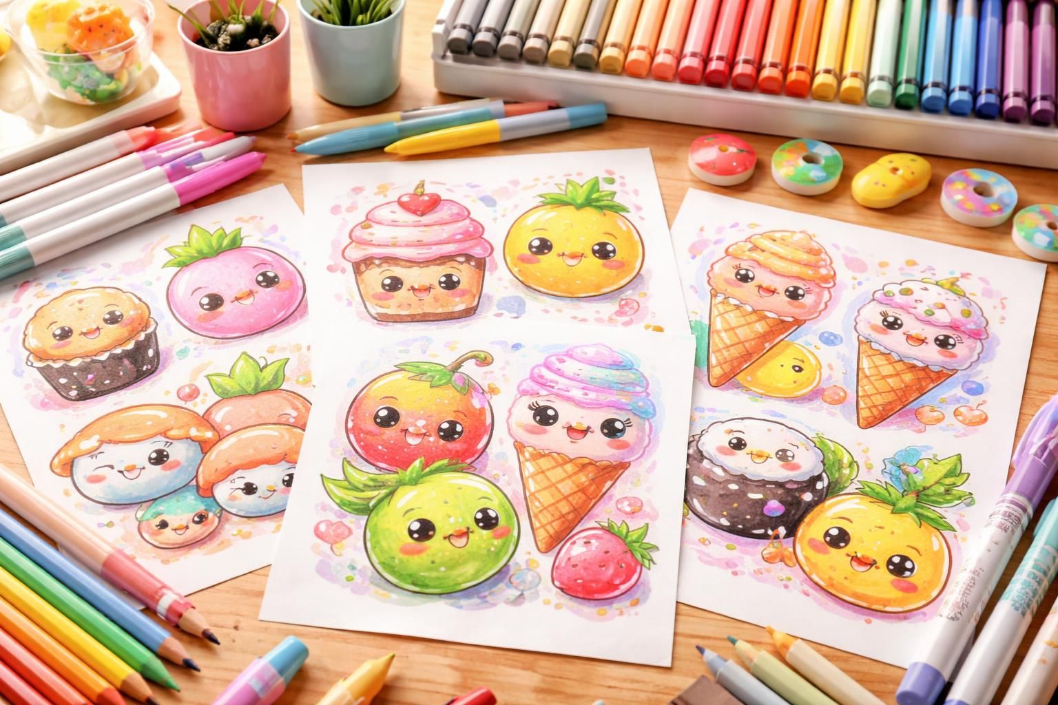 apprenez des techniques amusantes pour créer des coloriages kawaii inspirés de la nourriture et laissez libre cours à votre créativité.