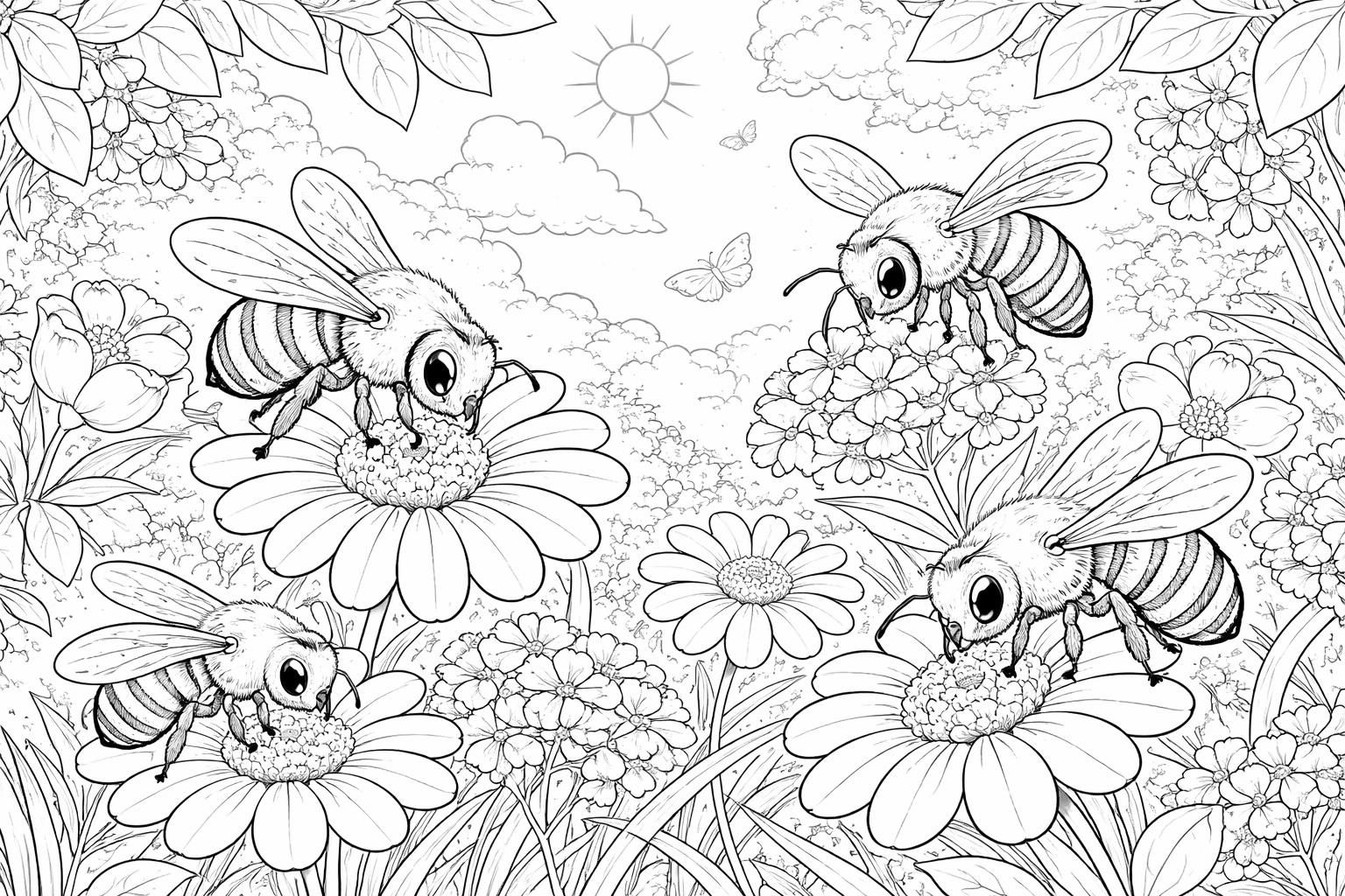 découvrez des activités de coloriage sur le thème des abeilles, parfaites pour sensibiliser les enfants à l'importance de la protection de l'environnement tout en s'amusant.