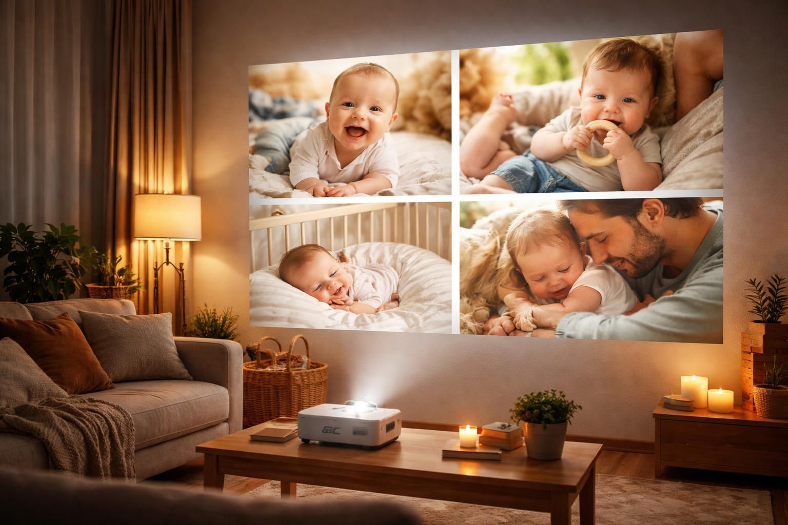 découvrez comment immortaliser les souvenirs de bébé grâce aux photos projetées avec un vidéoprojecteur acer, pour des moments magiques en famille.