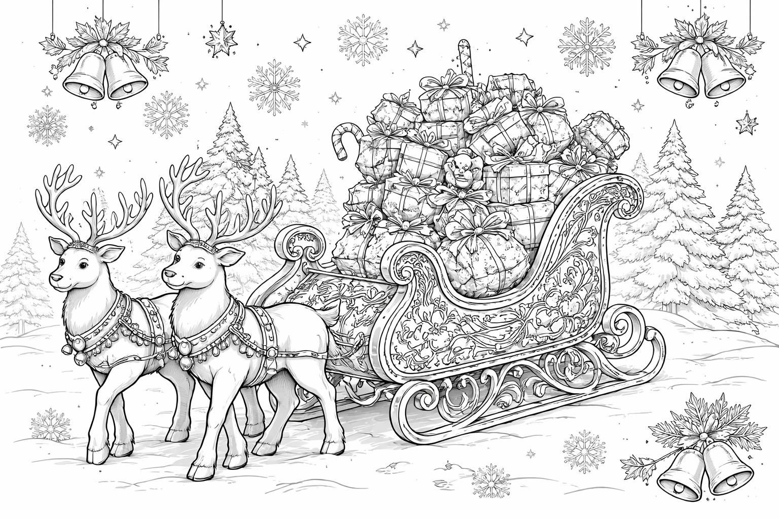 découvrez notre sélection des 10 meilleurs modèles de coloriage du traîneau du père noël à imprimer gratuitement pour des moments créatifs et festifs en famille.